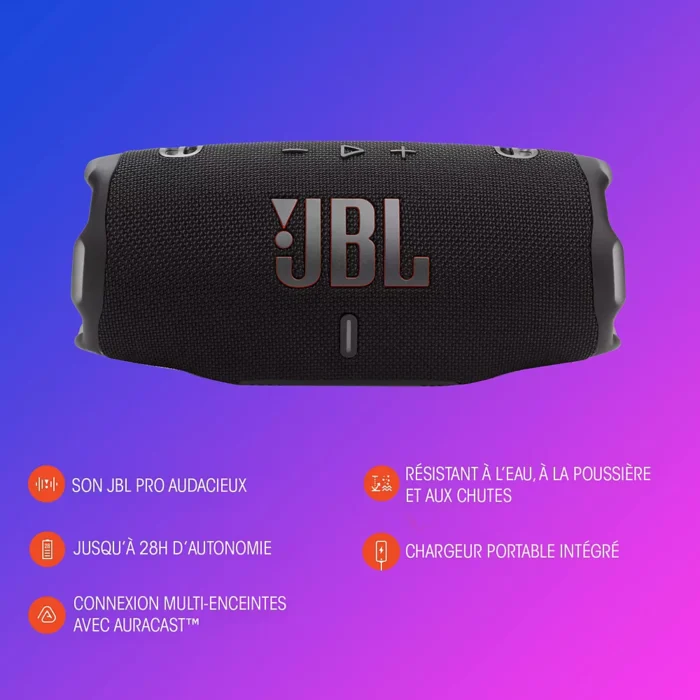 Enceinte portable JBL Charge 6 Noir – Image 5