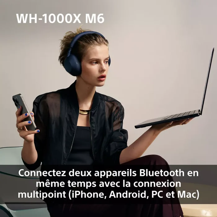 Casque SONY WH-1000XM6 IA Bleu – Image 10
