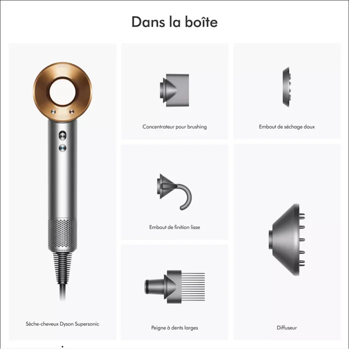 Sèche cheveux DYSON Supersonic HD07 nickel/cuivré – Image 4