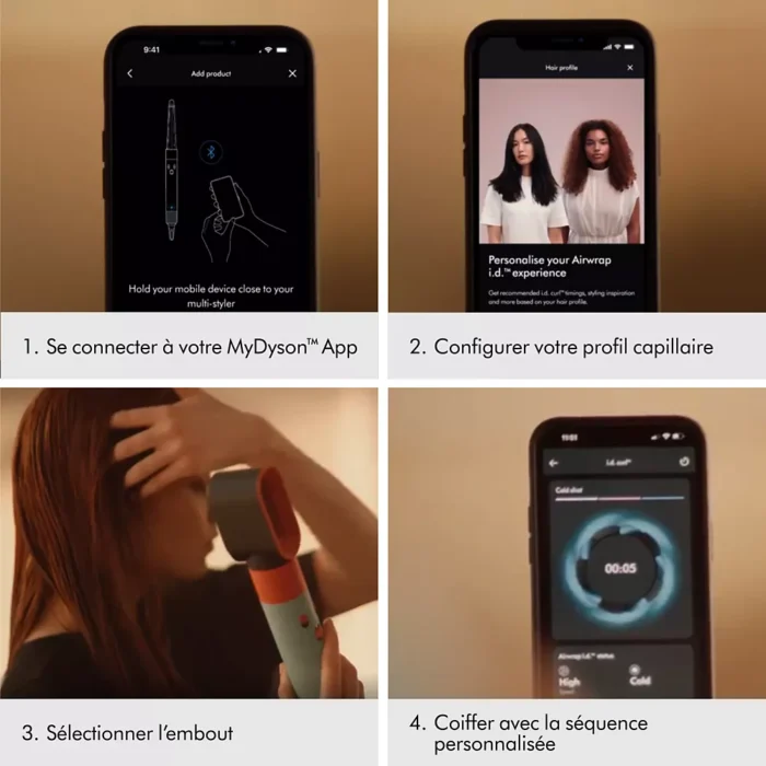 Fer multistyle DYSON Airwrap i.d. cheveux raides à ondulés - céramique/topaze – Image 7