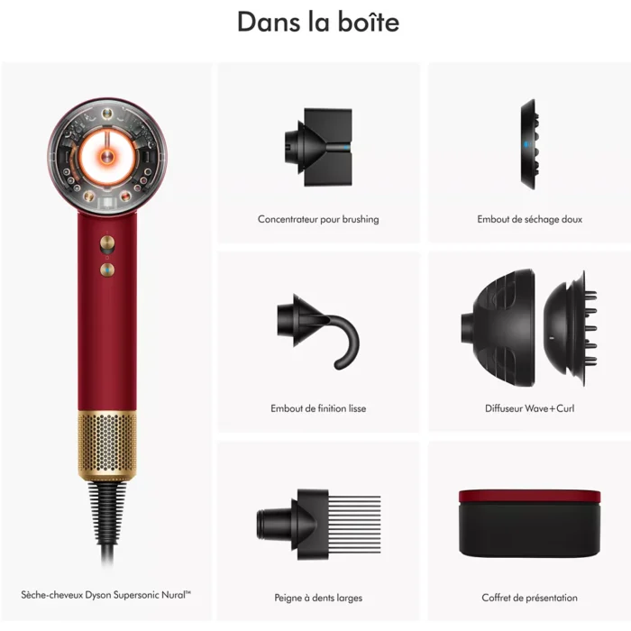 Sèche cheveux DYSON Supersonic Nural rouge et or Edition St Valentin – Image 4