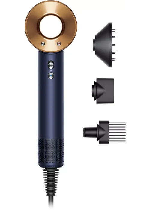 Sèche cheveux DYSON Supersonic cheveux bouclés à frisés - bleu de Prusse cuivré