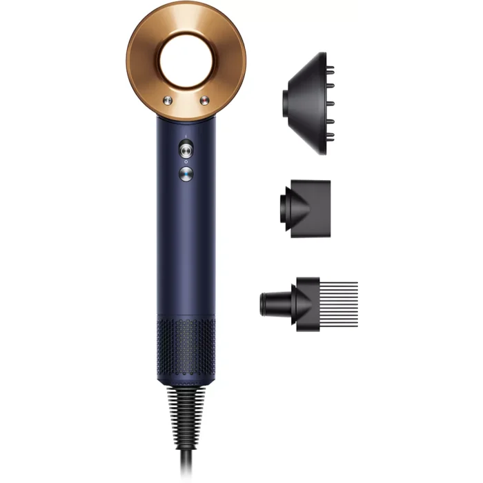 Sèche cheveux DYSON Supersonic cheveux bouclés à frisés - bleu de Prusse cuivré