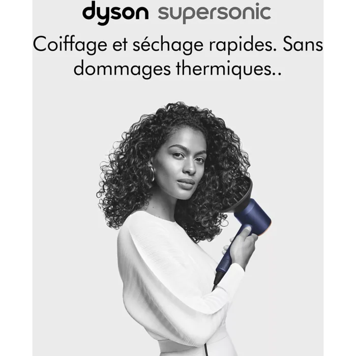 Sèche cheveux DYSON Supersonic cheveux bouclés à frisés - bleu de Prusse cuivré – Image 2