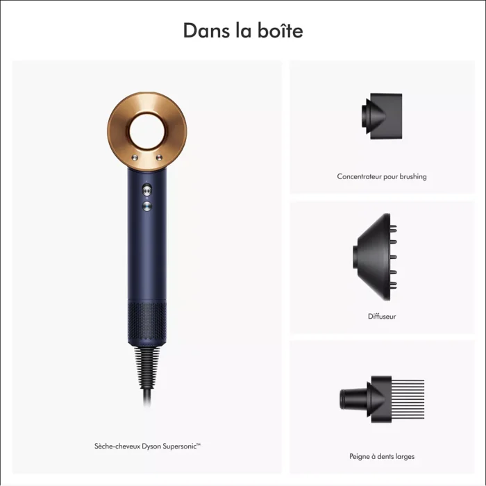 Sèche cheveux DYSON Supersonic cheveux bouclés à frisés - bleu de Prusse cuivré – Image 4