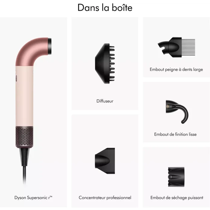 Sèche cheveux DYSON Supersonic R cheveux bouclés à frisés rose céramique – Image 6