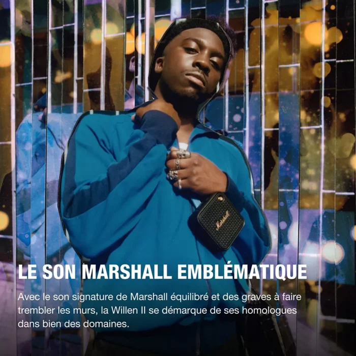 Enceinte portable MARSHALL Willen II Black & Brass – Image 2