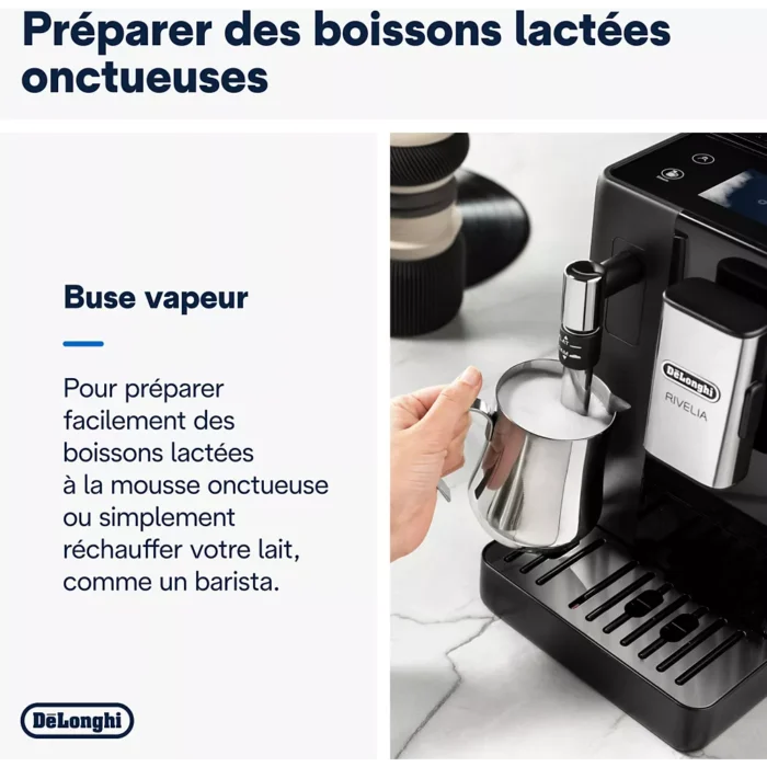 Expresso Broyeur DELONGHI Rivelia FEB4435.B LatteCrema – Image 8