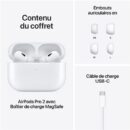 Apple AirPods Pro 2ème génération Blanc avec boîtier de charge MagSafe USB‑C Ecouteurs sans fil