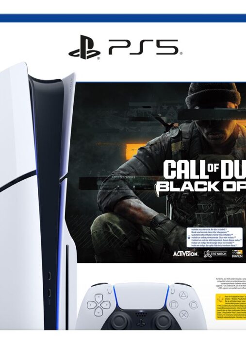 Pack Console Sony PS5 Edition Standard Modèle Slim Noir et Blanc + Call of Duty®: Black Ops 6