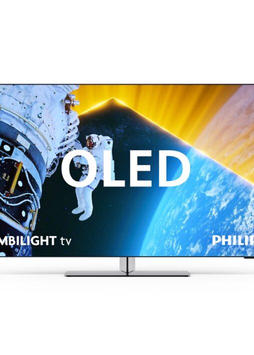 TV OLED Ambilight Philips 55OLED849 139 cm 4K UHD Google TV 2024 Métal satiné