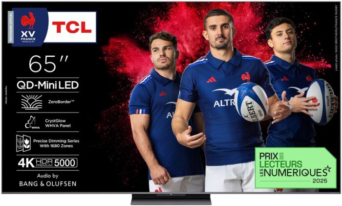 TV QD-Mini LED Tcl 65C89K 164 cm 4K UHD 2025 Aluminium brossé