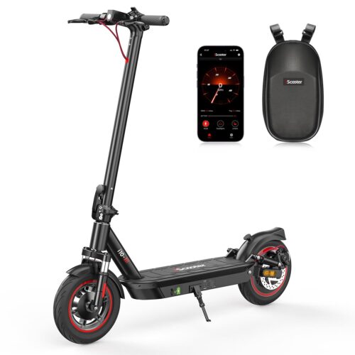 Trottinette Electrique iScooter i10 Autonomie 40-45KM 650W 15Ah , Pneus 10 Pouces 4 Vitesses,Triple Système de Freinage