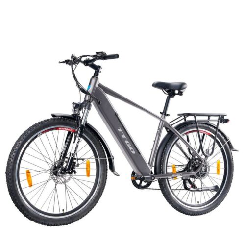 27.5'' Vélo électrique TTGO M310,VTT,Moteur 500W,25km/h,Batterie 48V 15AH,Autonomie 100KM, Gris
