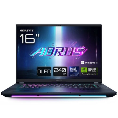 PC portable gaming Gigabyte Aorus Master 16 BZHC6FRE65SP 16" WQXGA 240 Hz Intel® Core™ Ultra 9 32 Go RAM 2 To SSD Nvidia GeForce RTX 5090 Noir