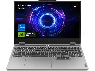 PC portable Lenovo gaming LOQ 15IRX10 15,6" Full HD 144 Hz Intel® Core™ i7 24 Go RAM 1 To SSD Nvidia GeForce RTX 5060 Gris luna