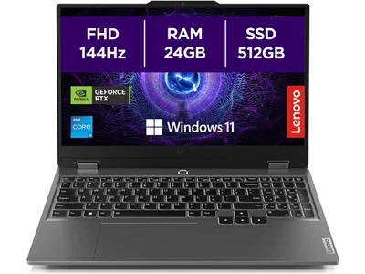 PC portable Lenovo Gaming LOQ 15IAX9 15,6" Full HD 144 Hz Intel® Core™ i5 24 Go RAM 512 Go SSD Nvidia GeForce RTX 4050 Gris Luna