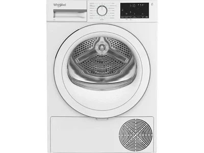 Sèche-linge pompe à chaleur Whirlpool Ppe chal.8kg.15pr.p54,5.6sens. cwsd83mwwsfr